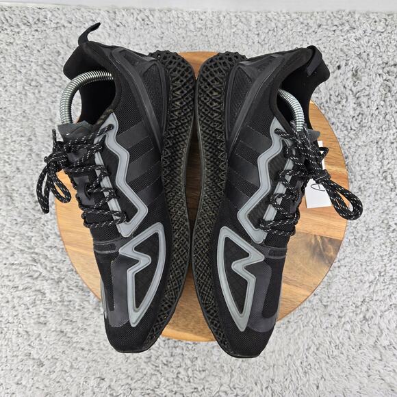 Adidas ZX 2K 4D Triple Core Black Athletic Gym Daily Sneakers Mens 9.5 FZ3561 - Picture 7 of 13
